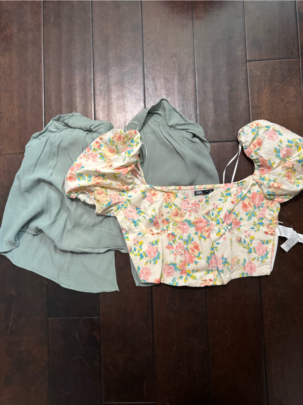Zara Floral Crop Top and Strapless Bundle